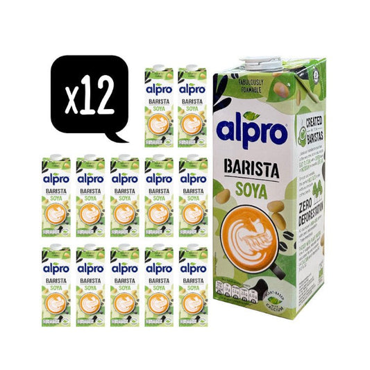 Barista Alpro Soya Milk Case - 12 x 1 Litre Per Case - Bar Fruit Delivery