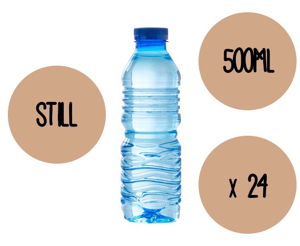 Mineral Water Still Plastic Bottles 500ml x 24 - Bar Fruit Delivery