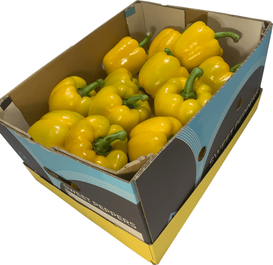 Yellow Pepper Box - 5kg - Bar Fruit Delivery