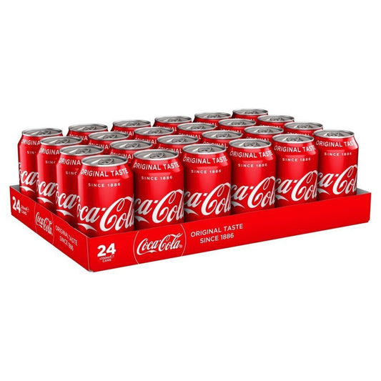 Coca Cola 24x330ml Cans (Coke) - Bar Fruit Delivery