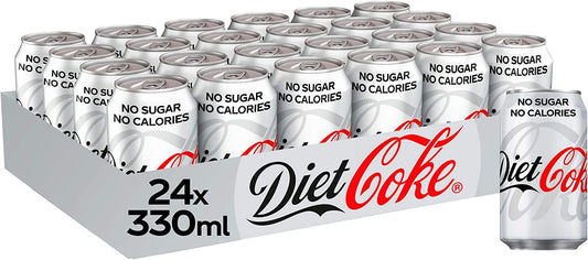 Diet Coke 24x330ml Cans - Bar Fruit Delivery